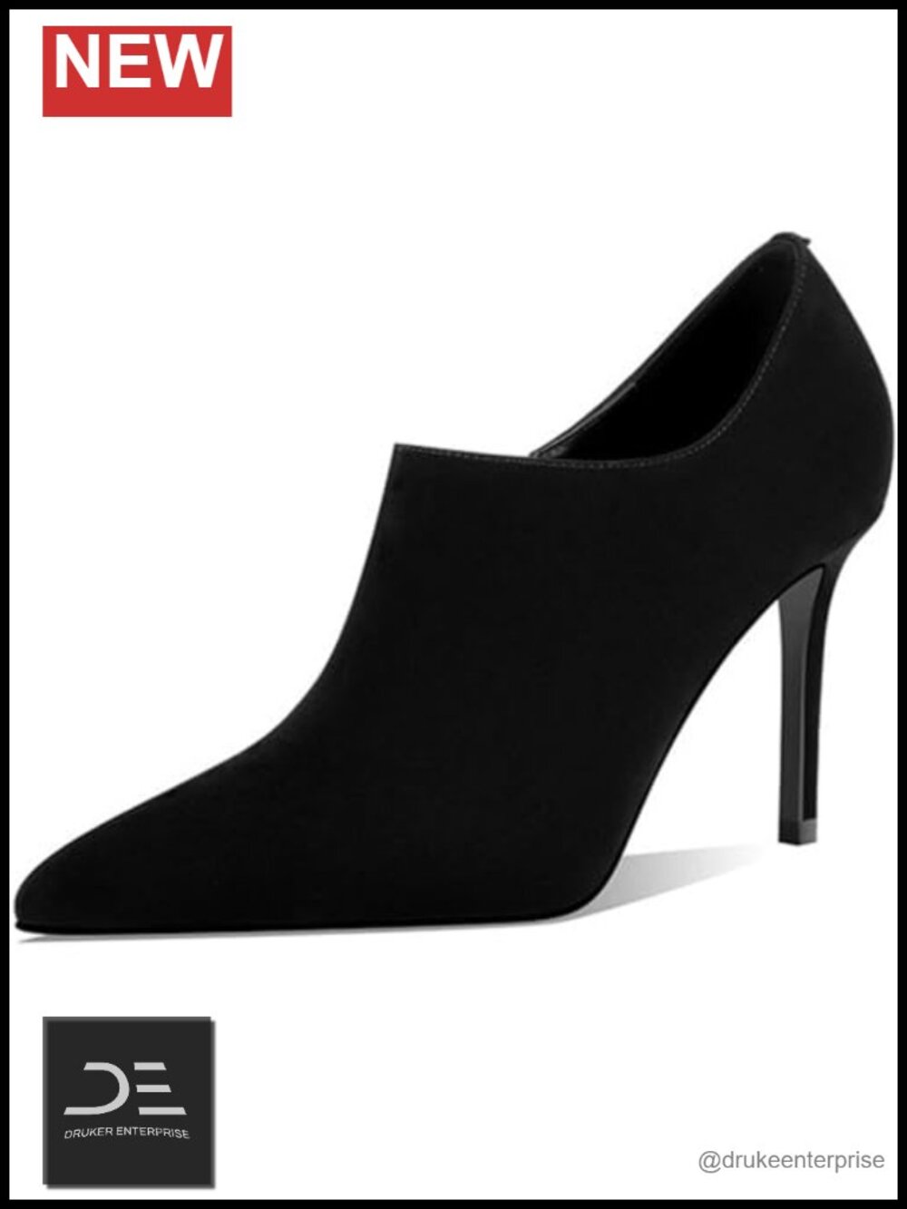 Sexy Stiletto Cat Heel Ankle Boots Pointed Toe